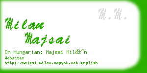 milan majsai business card